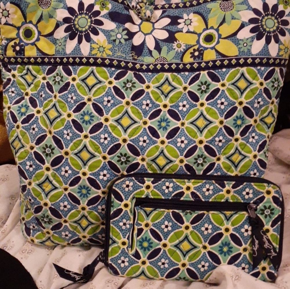 Vera Bradley bag with matching wallet.